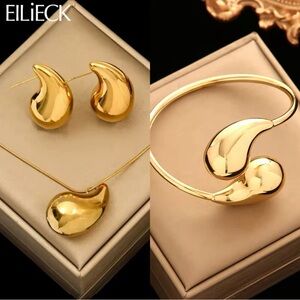 Drop Jewelry Set (earrings, necklace and bracelet)